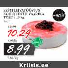 Allahindlus - EESTI LEIVATÖÖSTUS
KODUJUUSTU-VAARIKATORT
1,15 kg