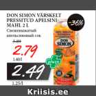 Allahindlus - DON SIMON VÄRSKELT
PRESSITUD APELSINIMAHL
2