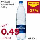 Allahindlus - Vytautas
mineraalvesi
1,25 L