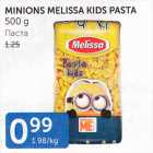 MINIONS MELISSA KIDS PASTA 500 G