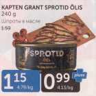 KAPTEN GRANT SPROTID ÕLIS 240 G