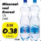 Allahindlus - Mineraalvesi Everestv 1,5l 2 sorti