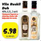 Allahindlus - Viin Ruskii Duh 40%, 0,5L,2 sorti