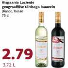 Allahindlus - Hispaania Luciente
geograafilise tähisega lauavein
Bianco, Rosso
75 cl