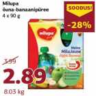 Allahindlus - Milupa
õuna-banaanipüree
4 x 90 g