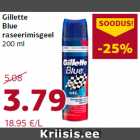 Allahindlus - Gillette
Blue
raseerimisgeel
200 ml