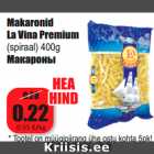 Allahindlus - Makaronid
La Vina Premium
(spiraal) 400g