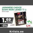 Allahindlus - JAPANESE CHOICE
SUSHI NORI LEHED 15 g