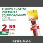 Allahindlus - ELPOZO CHORIZO
VÜRTSIKAS
PAPRIKASALAAMI
200 g