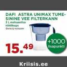 DAFI ASTRA UNIMAX TUMESININE
VEE FILTERKANN