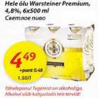 Hele õlu Warsteiner Premium, 4,8%, 6x500ml