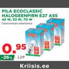 Allahindlus - PILA ECOCLASSIC 
HALOGEENPIRN E27 A55