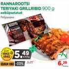 Allahindlus - RANNAROOTSI 
TERIYAKI GRILLRIBID 900 g
eelküpsetatud