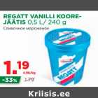 Allahindlus - REGATT VANILLI KOOREJÄÄTIS 0,5 L/ 240 g