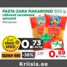 Allahindlus - PASTA ZARA MAKARONID 500 g 