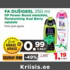 Allahindlus - FA DUŠIGEEL 250 ml
DP Power Boost meestele,
Moisturizing Acai Berry 
naistele