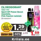 Allahindlus - FA DEODORANT 
150 ml