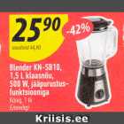 Blender KN-SB10, 1,5L klaasnõu, 500 W, jääpurustusfumktsiooniga