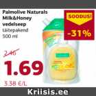 Allahindlus - Palmolive Naturals
Milk&Honey
vedelseep