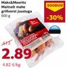 Allahindlus - Maks&Moorits
Maitselt mahe
grillvorst juustuga
600 g