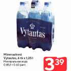 Mineraalvesi Vytautas, 6 tk x 1,25 l