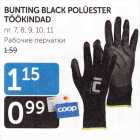 BUNTING BLACK POLÜESTER TÖÖKINDAD