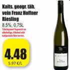 Allahindlus - Kaits. geogr. täh.
vein Franz Hoffner
Riesling