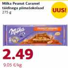 Allahindlus - Milka Peanut Caramel
täidisega piimašokolaad
275 g