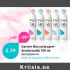 Allahindlus - Garnier Neo sarja spreideodorandid,
150 ml