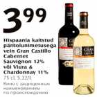 Allahindlus - Hispaania vein Gran Castillo Cabernet Sauvignon 12% või Chardonnay 11%