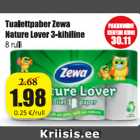 Allahindlus - Tualettpaber Zewa Nature Lover 3-kihiline