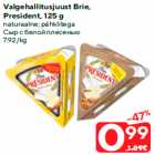 Valgehallitusjuust Brie,
President, 125 g

