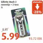 Allahindlus - Gillette Mach 3 raseerija + 2 tera