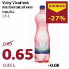 Vichy Vivafresh maitsestatud vesi mustika 1,5 L