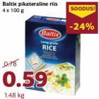 Allahindlus - Baltix pikateraline riis
4 x 100 g