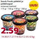 Allahindlus - Snack Foods pähklid ja
pähklisegud