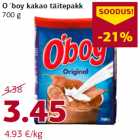 Allahindlus - O´boy kakao täitepakk
700 g