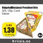 Valgehallitusjuust President Brie