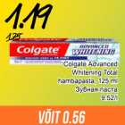 Allahindlus - Colgate Advanced
Whitening Total
hambapasta, 125 ml