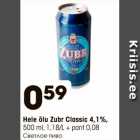 Allahindlus - Hele õlu Zubr Classic 4,1%,
500 ml