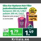 Allahindlus - Gliss Kur Hyaluron Hair Filler
juuksehooldusvahendid