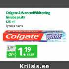 Allahindlus - Colgate Advanced Whitening
hambapasta
125 ml