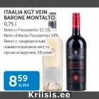 Allahindlus - ITAALIA KGT VEIN BARONE MONTALTO 0,75 L