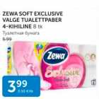 ZEWA SOFT EXCLUSIVE VALGE TUALETTPABER 4-KIHILINE