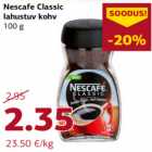 Allahindlus - Nescafe Classic
lahustuv kohv
100 g