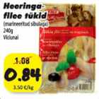 Allahindlus - Heeringafilee Tükid(marineeritud sibulaga) 240g