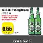 Allahindlus - Hele õlu Tuborg Green
4,6%, 0,33L