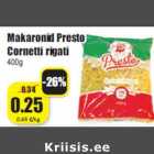 Makaronid Presto
Cornetti rigati
400g