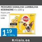 PEDIGREE KANALIHA-LAMBALIHA KOERAEINE 4 X 100 G