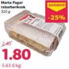 Allahindlus - Marta Pagar
rabarberikook
320 g